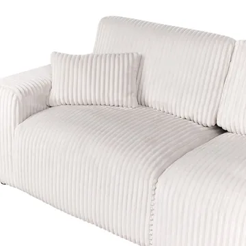 3-personers sofa Sandora - Hvid, Sort - Møbler - Sofaer - 3 personers sofa