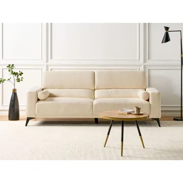 3-personers sofa Ange - Hvid, Sort/Bouclé - Møbler - Sofaer - 3 personers sofa