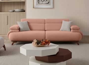 3-personers sofa Atelier Del Sofa Bonjo Valnød (246 x 81 x 97 cm) Pudder - Pudder - Møbler - Sofaer - 3 personers sofa