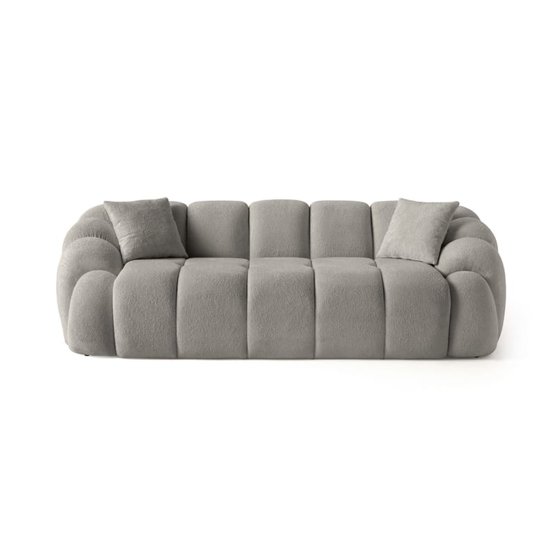 3-personers sofa Atelier Del Sofa Octavio (233 x 70 x 80 cm) Grå - Møbler - Sofaer - 3 personers sofa