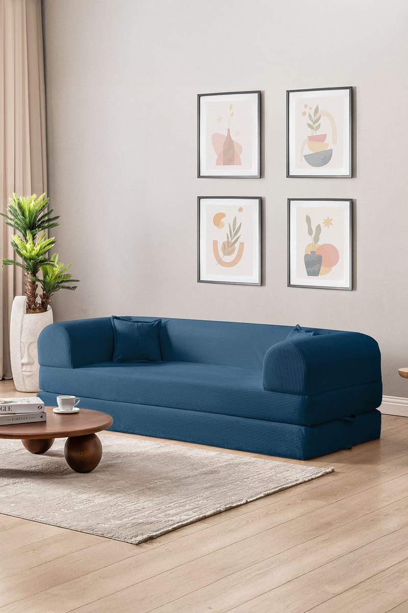 3-personers sovesofa Atelier Del Sofa Legom Eco (190 x 90 x 25 cm) Blå - Møbler - Sofaer - Sovesofaer