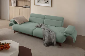 3-personers sofa Atelier Del Sofa Bonjo Valnød (246 x 81 x 97 cm) Sea Green - Havgrøn - Møbler - Sofaer - 3 personers sofa