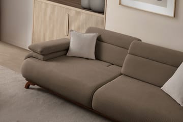3-personers sofa Atelier Del Sofa Bonjo Valnød (246 x 81 x 97 cm) Jord - Jord - Møbler - Sofaer - 3 personers sofa
