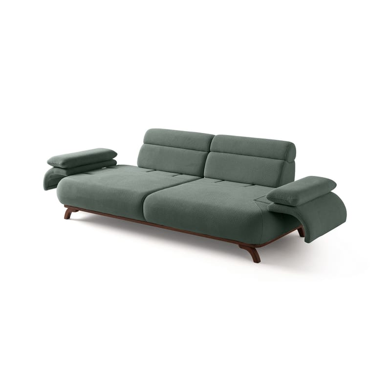 3-personers sofa Atelier Del Sofa Bonjo Valnød (246 x 81 x 97 cm) Grøn - Grøn - Møbler - Sofaer - 3 personers sofa