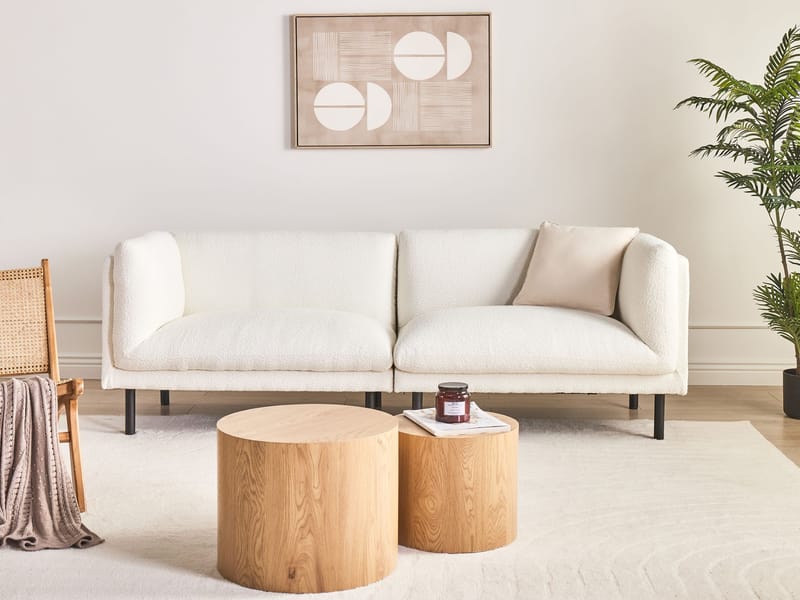 3-personers sofa Vorgod Bouclé - Off-White - Møbler - Sofaer - 3 personers sofa