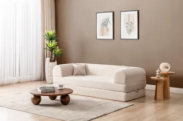 3-personers sovesofa Atelier Del Sofa Legom Eco (190 x 90 x 25 cm) Creme - Møbler - Sofaer - Sovesofaer