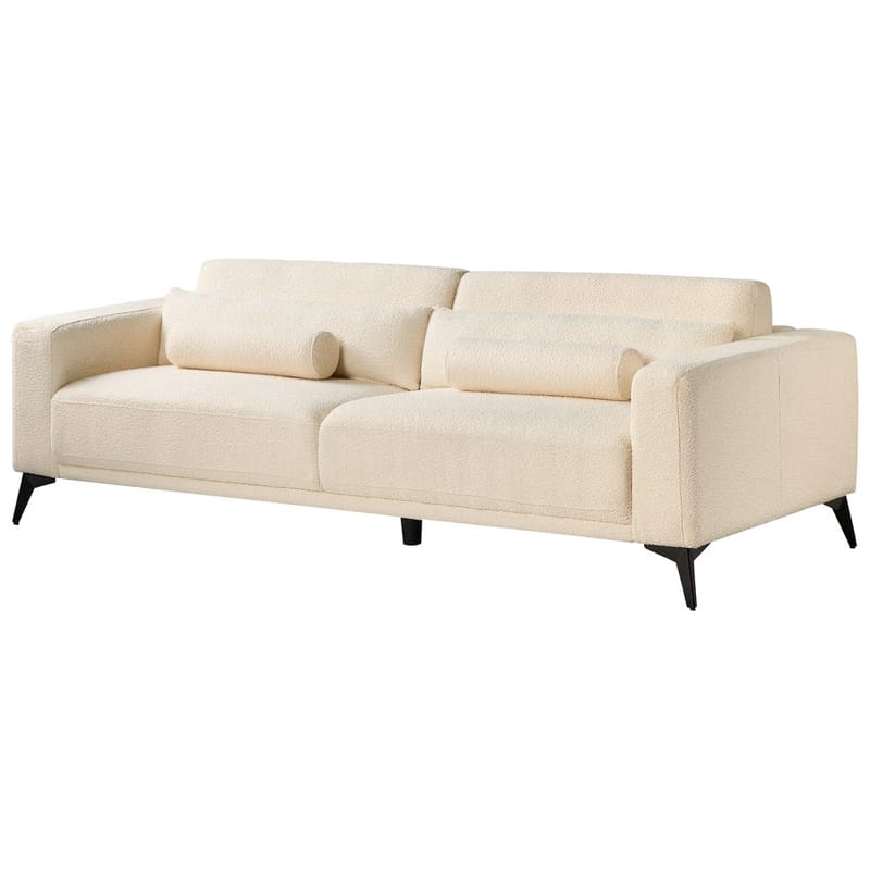 3-personers sofa Ange - Hvid, Sort/Bouclé - Møbler - Sofaer - 3 personers sofa