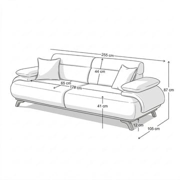 3-personers sofa Atelier Del Sofa Bonjo Valnød (246 x 81 x 97 cm) Grøn - Grøn - Møbler - Sofaer - 3 personers sofa