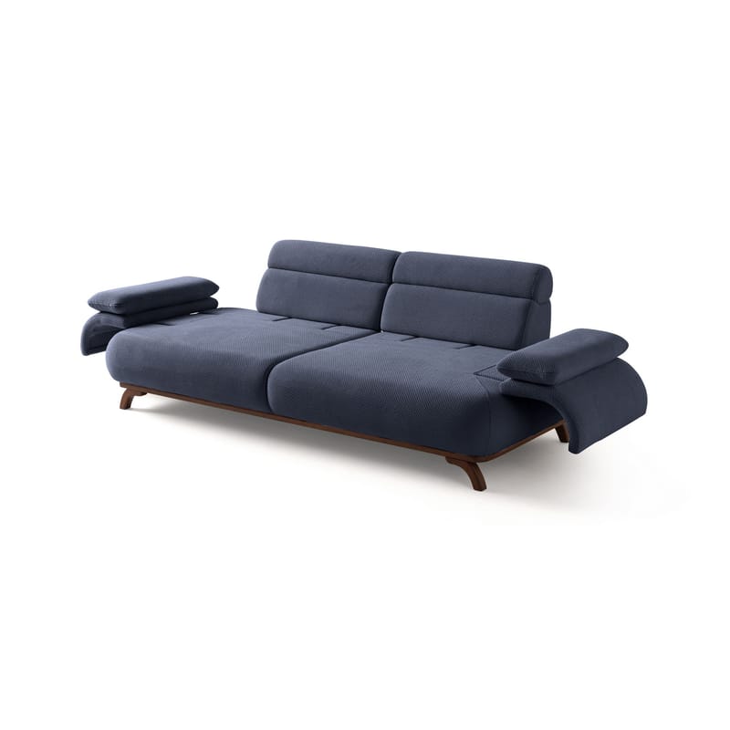 3-personers sofa Atelier Del Sofa Bonjo Valnød (246 x 81 x 97 cm) Marineblå - Marineblå - Møbler - Sofaer - 3 personers sofa