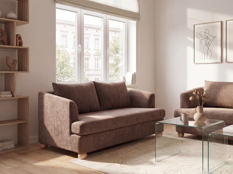3-personers sofa Rattvik - Brun - Møbler - Sofaer - 3 personers sofa