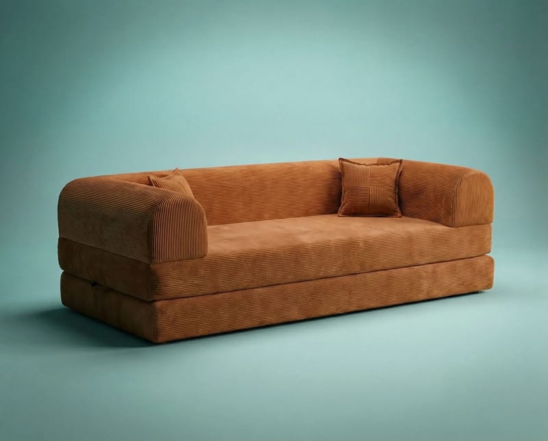 3-personers sovesofa Atelier Del Sofa Legom Eco (190 x 90 x 25 cm) Orange - Møbler - Sofaer - Sovesofaer