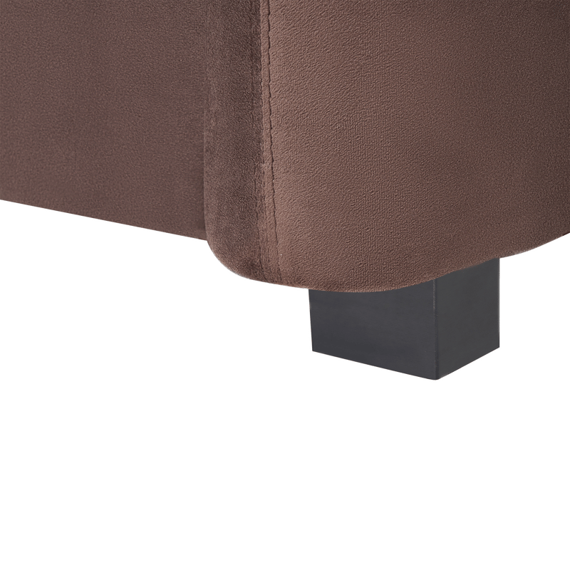 3-personers sofa Veltada - Mørkebrun - Møbler - Sofaer - Velour sofaer