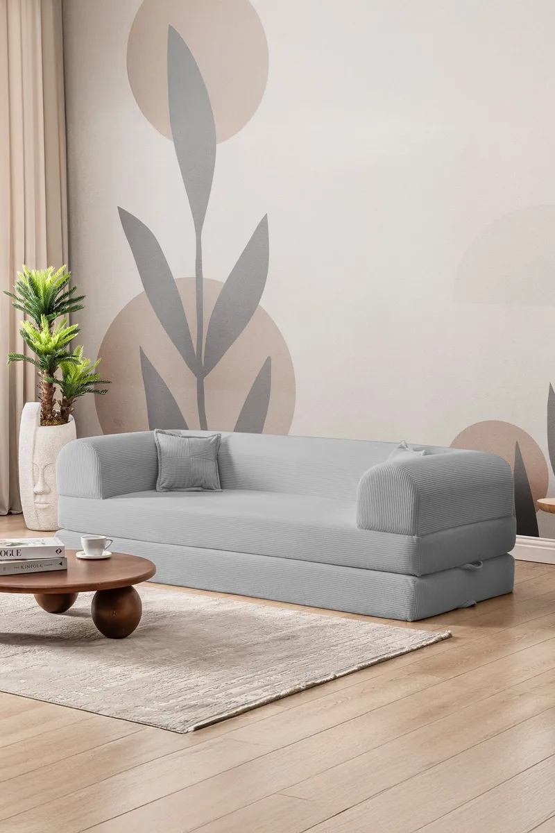 3-personers sovesofa Atelier Del Sofa Legom Eco (190 x 90 x 25 cm) Lysegrå - Møbler - Sofaer - Sovesofaer