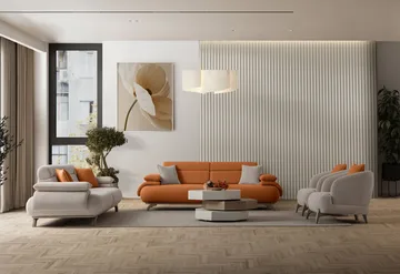 3-personers sofa Atelier Del Sofa Bonjo Silver (246 x 81 x 97 cm) Tile Red - Teglstenrød - Møbler - Sofaer - 3 personers sofa