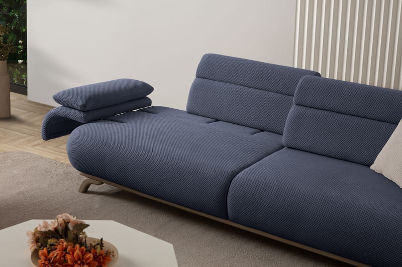 3-personers sofa Atelier Del Sofa Bonjo Silver (246 x 81 x 97 cm) Marineblå - Marineblå - Møbler - Sofaer - 3 personers sofa