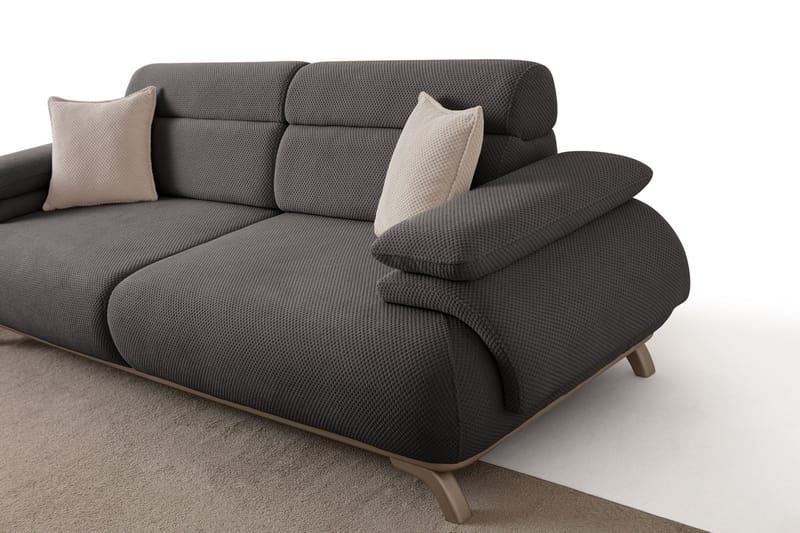 3-personers sofa Atelier Del Sofa Bonjo Silver (246 x 81 x 97 cm) Antracit - Antracit - Møbler - Sofaer - 3 personers sofa