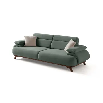 3-personers sofa Atelier Del Sofa Bonjo Valnød (246 x 81 x 97 cm) Grøn - Grøn - Møbler - Sofaer - 3 personers sofa