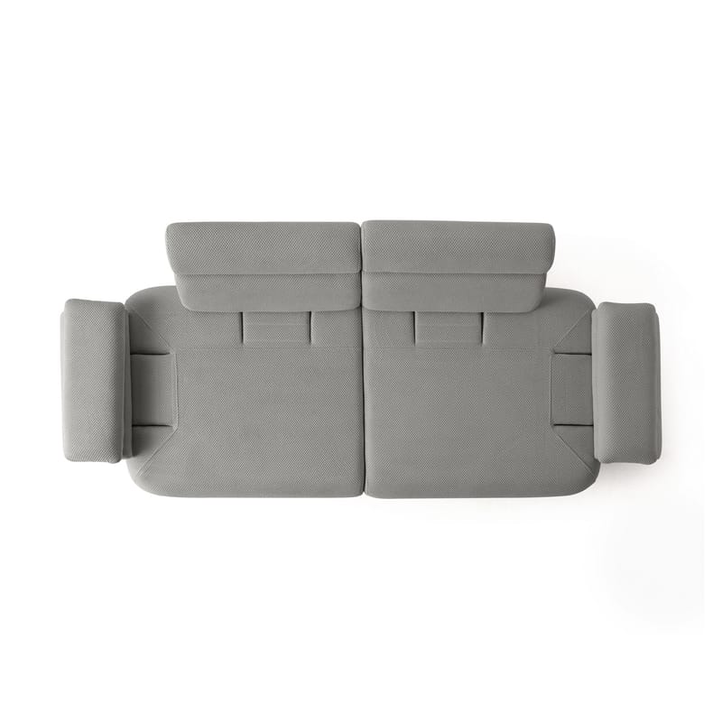 3-personers sofa Atelier Del Sofa Bonjo Valnød (246 x 81 x 97 cm) Grå - Grå - Møbler - Sofaer - 3 personers sofa