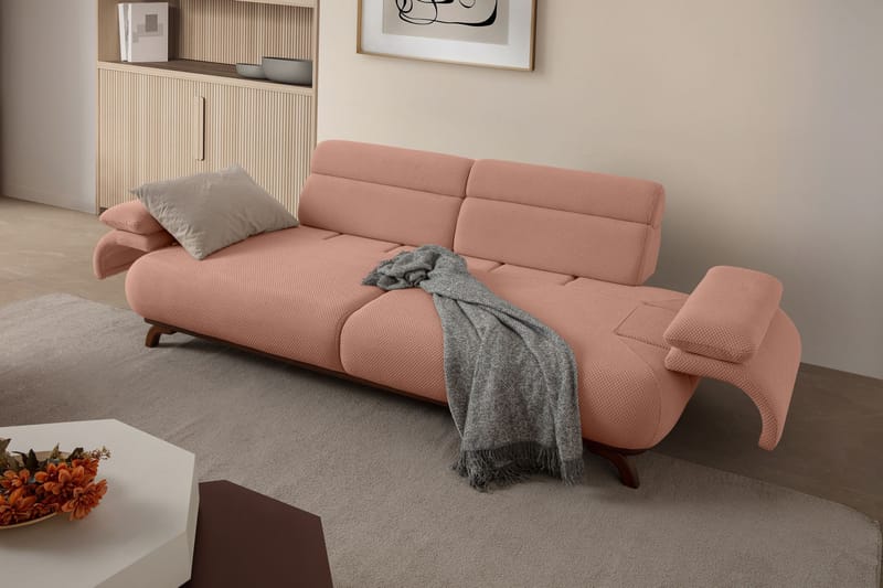 3-personers sofa Atelier Del Sofa Bonjo Valnød (246 x 81 x 97 cm) Pudder - Pudder - Møbler - Sofaer - 3 personers sofa