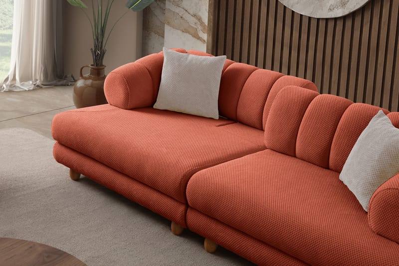 3-personers sofa Atelier Del Sofa Gloria (240 x 80 x 95 cm) Tile Red - Tile Red - Møbler - Sofaer - 3 personers sofa