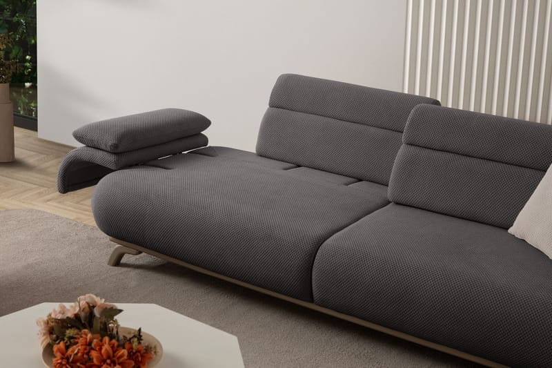 3-personers sofa Atelier Del Sofa Bonjo Silver (246 x 81 x 97 cm) Antracit - Antracit - Møbler - Sofaer - 3 personers sofa