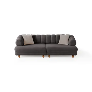 3-personers sofa Atelier Del Sofa Gloria (240 x 80 x 95 cm) Antracit - Antracit - Møbler - Sofaer - 3 personers sofa