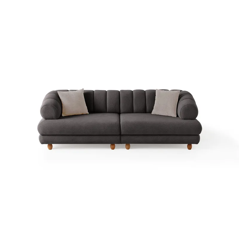 3-personers sofa Atelier Del Sofa Gloria (240 x 80 x 95 cm) Antracit - Antracit - Møbler - Sofaer - 3 personers sofa