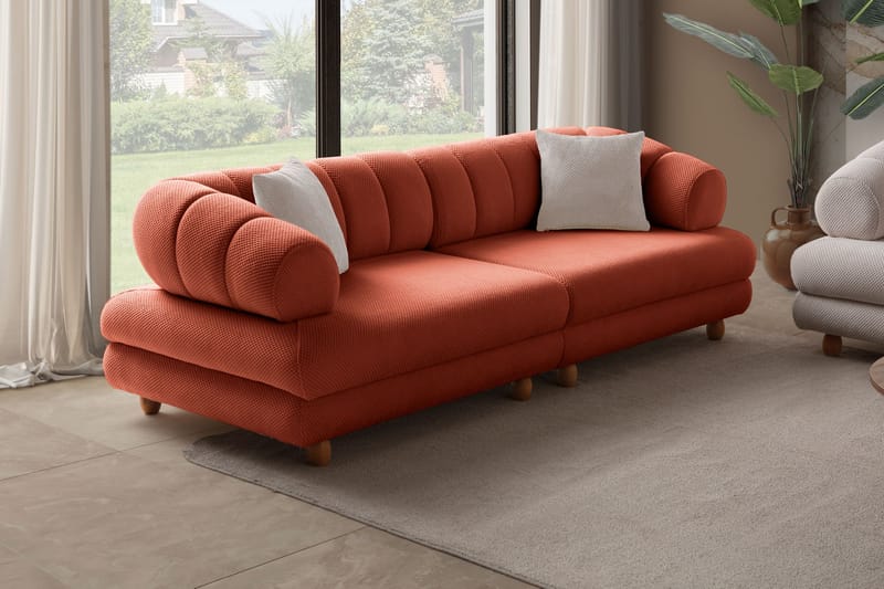 3-personers sofa Atelier Del Sofa Gloria (240 x 80 x 95 cm) Tile Red - Tile Red - Møbler - Sofaer - 3 personers sofa