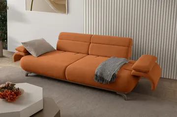 3-personers sofa Atelier Del Sofa Bonjo Silver (246 x 81 x 97 cm) Tile Red - Teglstenrød - Møbler - Sofaer - 3 personers sofa