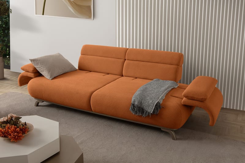 3-personers sofa Atelier Del Sofa Bonjo Silver (246 x 81 x 97 cm) Tile Red - Teglstenrød - Møbler - Sofaer - 3 personers sofa