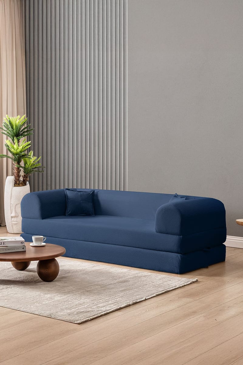 3-personers sovesofa Atelier Del Sofa Legom Eco (190 x 90 x 25 cm) Marineblå - Møbler - Sofaer - Sovesofaer