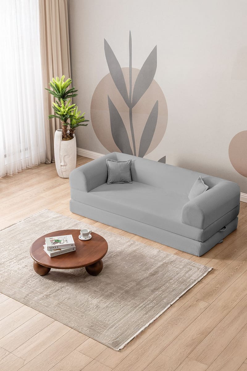 3-personers sovesofa Atelier Del Sofa Legom Eco (190 x 90 x 25 cm) Lysegrå - Møbler - Sofaer - Sovesofaer