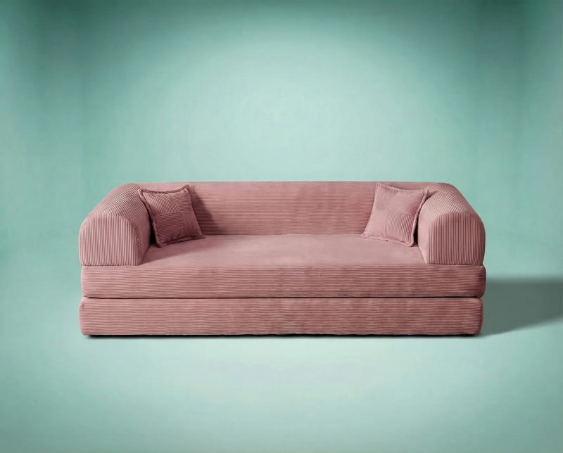 3-personers sovesofa Atelier Del Sofa Legom Eco (190 x 90 x 25 cm) Lyserød - Møbler - Sofaer - Sovesofaer