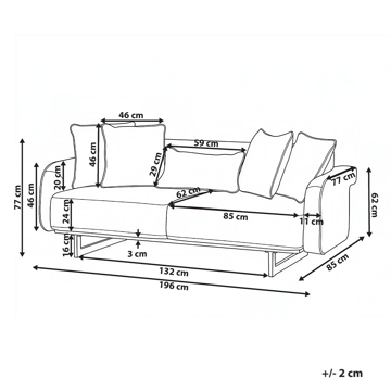 3-personers sofa Svanek - Off-White - Møbler - Sofaer - 3 personers sofa