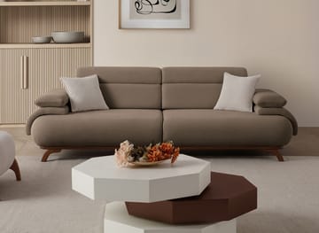 3-personers sofa Atelier Del Sofa Bonjo Valnød (246 x 81 x 97 cm) Jord - Jord - Møbler - Sofaer - 3 personers sofa