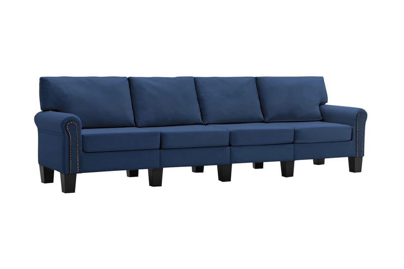 4-personers sofa stof blå - Blå - Møbler - Sofaer - 4 personers sofa