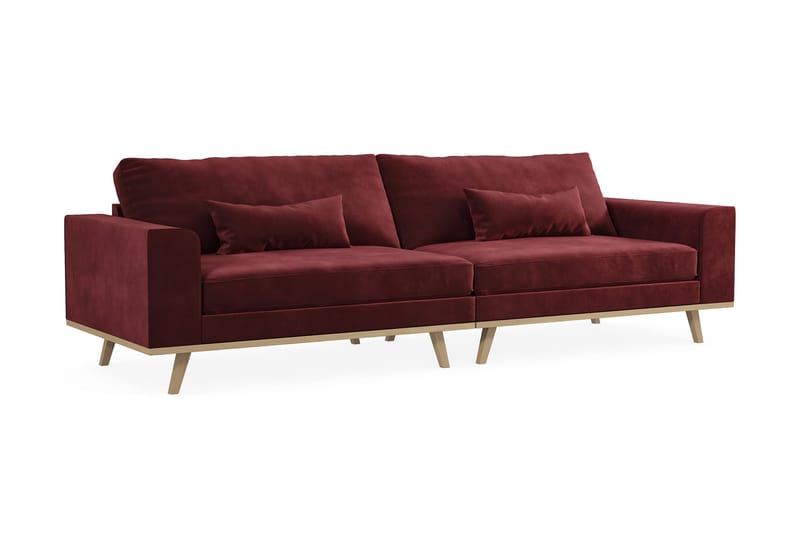Copenhagen 4-personers Fløjlssofa - Lilla - Møbler - Sofaer - 4 personers sofa
