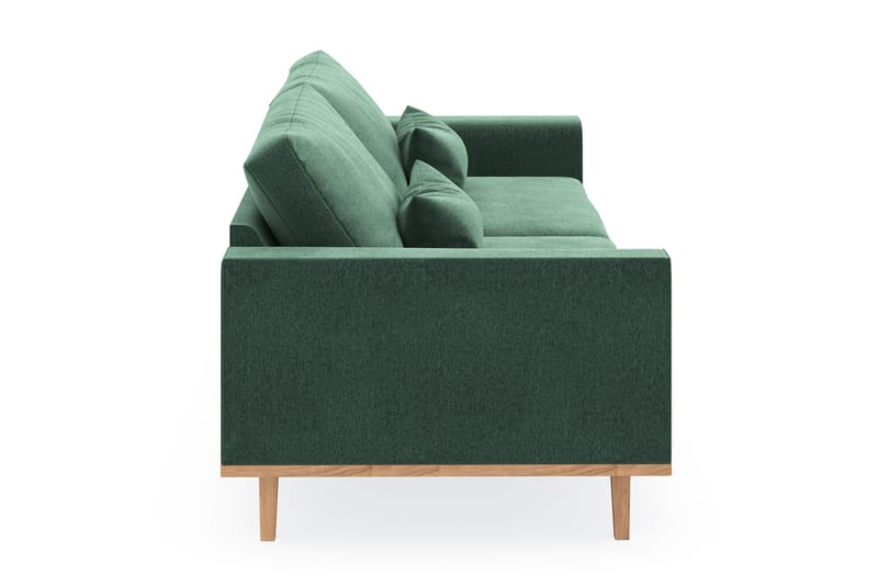 Copenhagen 4-personers Fløjlssofa - Mørkegrøn - Møbler - Sofaer - 4 personers sofa