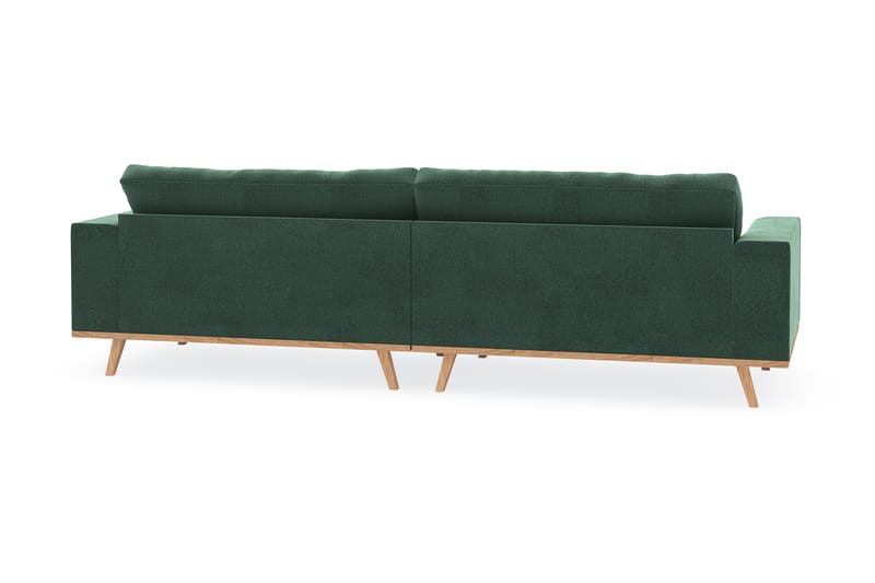 Copenhagen 4-personers Fløjlssofa - Mørkegrøn - Møbler - Sofaer - 4 personers sofa