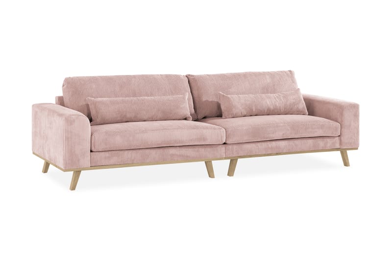 Copenhagen 4-Personers Sofa - Lyserød - 4 personers sofa