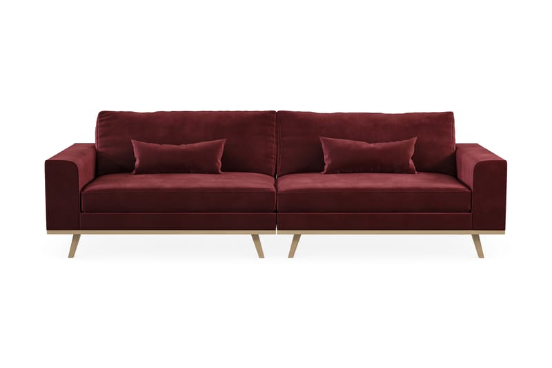 Copenhagen 4-personers Fløjlssofa - Lilla - Møbler - Sofaer - 4 personers sofa