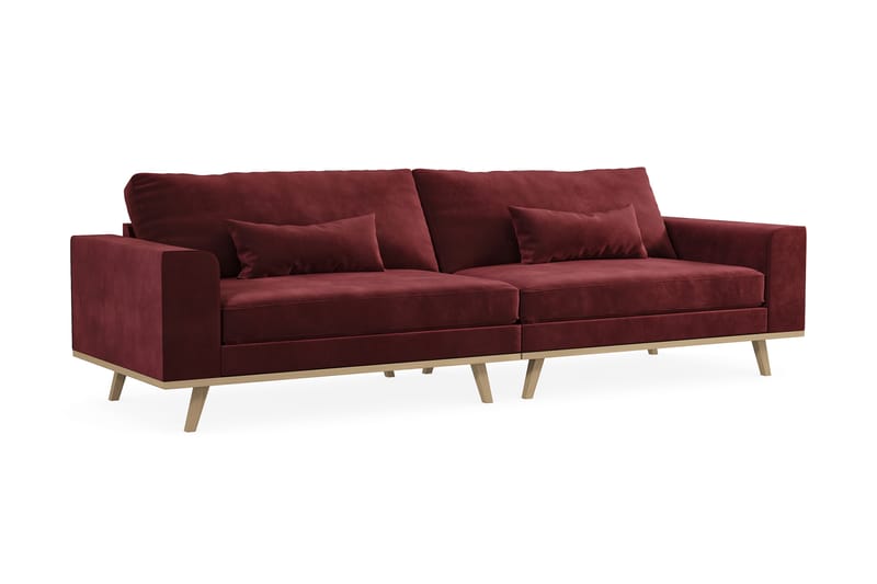 Copenhagen 4-Personers Sofa - Rød - 4 personers sofa