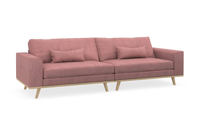 Copenhagen 4-Personers Sofa - Lyserød - 4 personers sofa