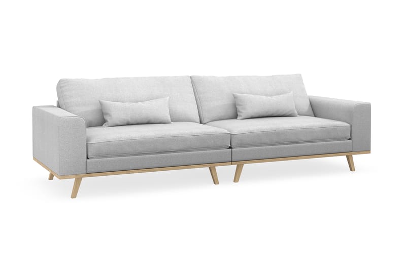 Copenhagen 4-personers Stofsofa - Lysegrå - Møbler - Sofaer - 4 personers sofa