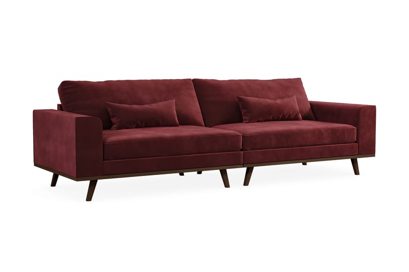 Copenhagen 4-Personers Sofa - Rød - 4 personers sofa