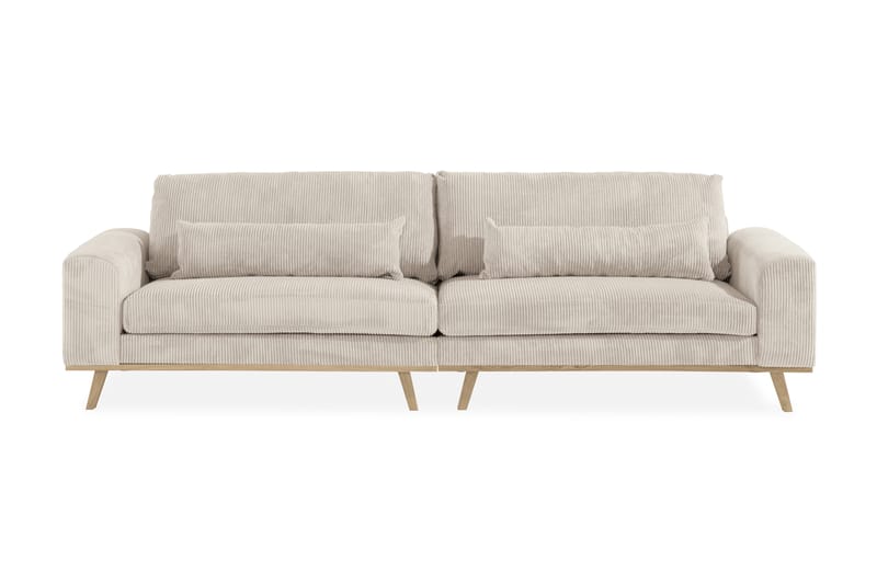 Copenhagen 4-Pers. Manchestersofa - Beige - 4 personers sofa