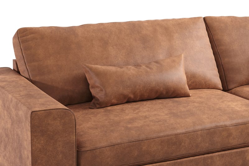 Copenhagen 4-personers Sofa i Kunstlæder - Brun - Møbler - Sofaer - 4 personers sofa