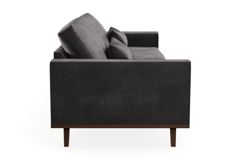 Copenhagen 4-personers Fløjlssofa - Mørkegrå - Møbler - Sofaer - 4 personers sofa