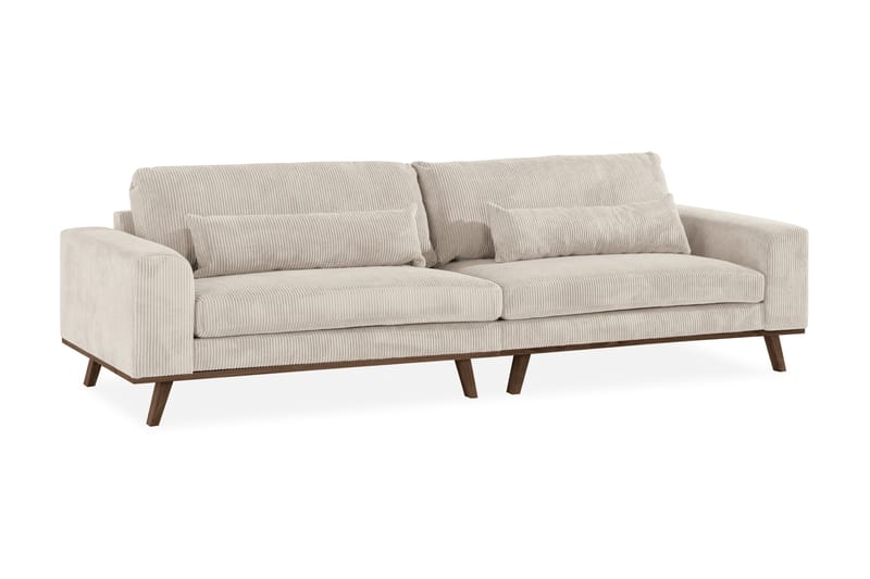 Copenhagen 4-Pers. Manchestersofa - Beige - 4 personers sofa