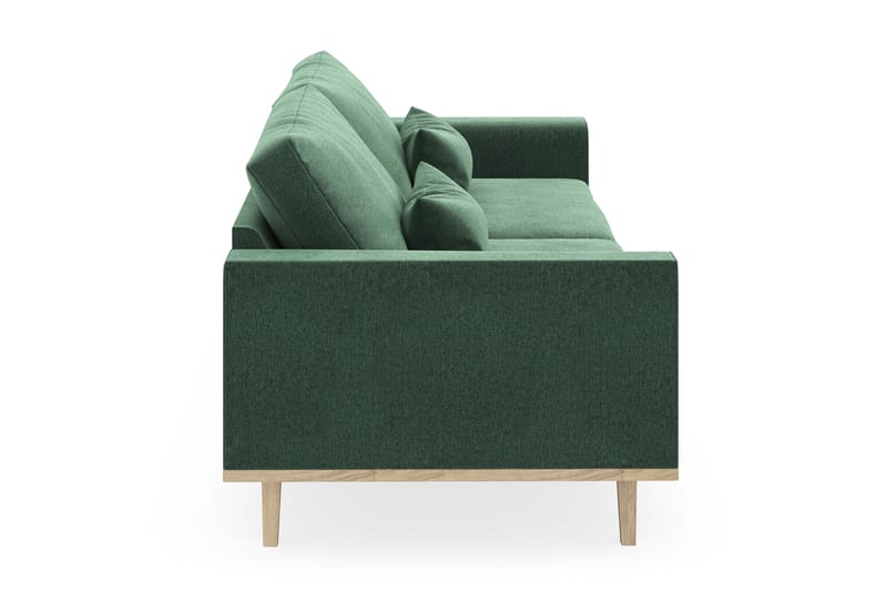 Copenhagen 4-personers Fløjlssofa - Mørkegrøn - Møbler - Sofaer - 4 personers sofa